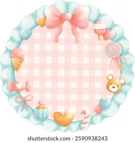 circle frame, circle text box, for decoration.