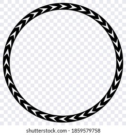 Circle  frame tribal vector illlustration on transparent background.