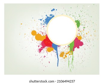 fondo abstracto de la acuarela del marco de círculo