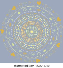 Circle frames set. Round borders collection. Design elements.
