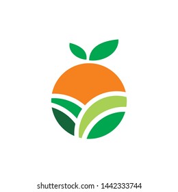 circle fruit land logo design