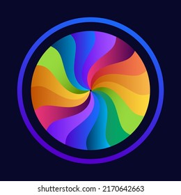 Circle Full Color Logo With Rainbow Colors