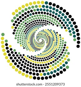 circle fullcolor halftone background spiral retro