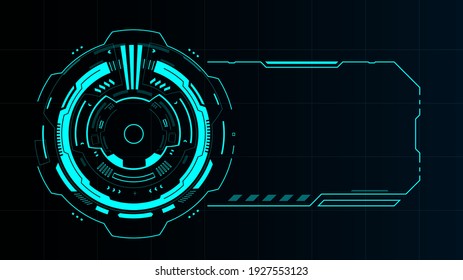 Circle futuristic interface hud vector design.	
