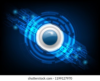 Circle futuristic technology background design.