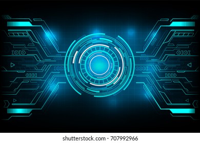 Circle futuristic technology vector design.