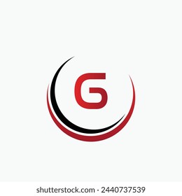 Circle G Letter Digital Network , abstract G dotted logo design.