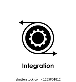 circle, gear, arrow, integration icon. One of business collection icons for websites, web design, mobile app