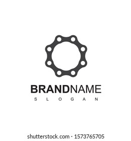 Circle Gear Chain Logo Design Inspiration