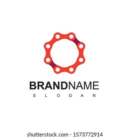 Circle Gear Chain Logo Design Inspiration