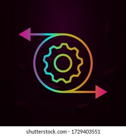 circle, gear nolan icon Simple thin line, outline vector of Business icons for ui and ux, website or mobile application