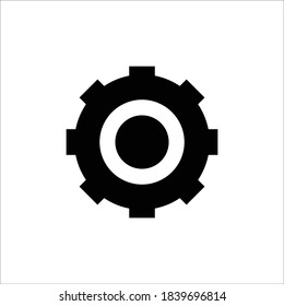 Icono plano de ajuste del engranaje circular para el sitio web de diseño de interfaz de usuario, kit de interfaz de usuario, ajuste de icono plano