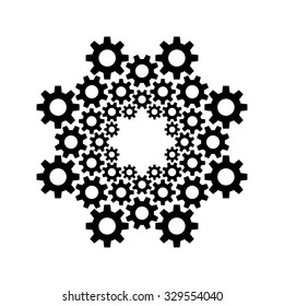 circle gear vector design template