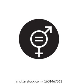circle gender icon symbol equality design vector flat 