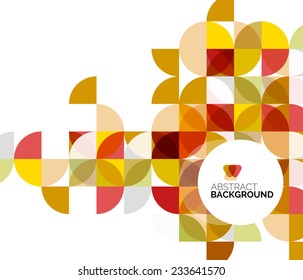 Geometrischer, abstrakter Hintergrund, bunter Geschäfts- oder Technologiedesign für Web auf Weiß mit Beispieltext