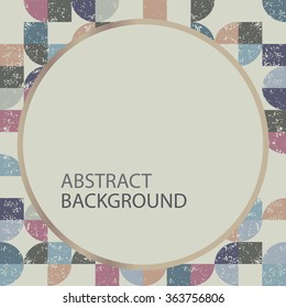 Circle geometric abstract background, colorful business or technology with sample text