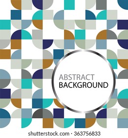 Circle geometric abstract background, colorful business or technology with sample text