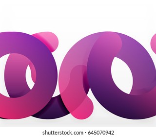 Antecedentes abstractos geométricos en círculo, negocios coloridos o diseño tecnológico para la web. Formas redondeadas de papel - anillos, textura geométrica de estilo 3d, pancarta