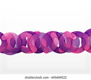 Antecedentes abstractos geométricos en círculo, negocios coloridos o diseño tecnológico para la web. Formas redondeadas de papel - anillos, textura geométrica de estilo 3d, pancarta