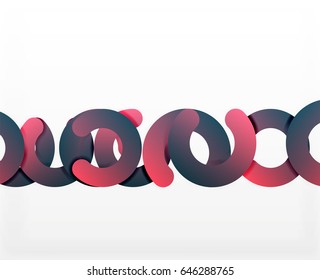 Antecedentes abstractos geométricos en círculo, negocios coloridos o diseño tecnológico para la web. Formas redondeadas de papel - anillos, textura geométrica de estilo 3d, pancarta