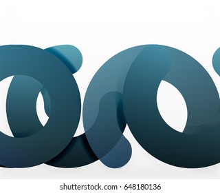 Antecedentes abstractos geométricos en círculo, negocios coloridos o diseño tecnológico para la web. Formas redondeadas de papel - anillos, textura geométrica de estilo 3d, pancarta