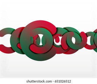 Antecedentes abstractos geométricos en círculo, negocios coloridos o diseño tecnológico para la web. Formas redondeadas de papel - anillos, textura geométrica de estilo 3d, pancarta