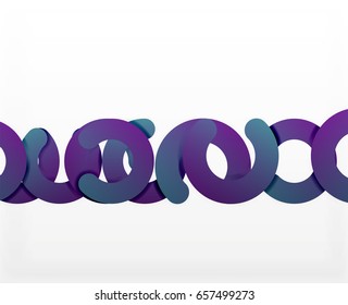 Circle geometric abstract background, colorful business or technology design for web. Paper round shapes - rings, geometric 3d style texture, banner