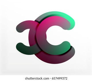 Antecedentes abstractos geométricos en círculo, negocios coloridos o diseño tecnológico para la web. Formas redondeadas de papel - anillos, textura geométrica de estilo 3d, pancarta