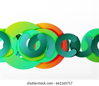 Antecedentes abstractos geométricos en círculo, negocios coloridos o diseño tecnológico para la web. Formas redondeadas de papel - anillos, textura geométrica de estilo 3d, pancarta