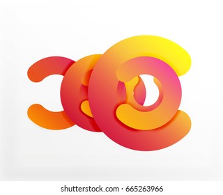 Antecedentes abstractos geométricos en círculo, negocios coloridos o diseño tecnológico para la web. Formas redondeadas de papel - anillos, textura geométrica de estilo 3d, pancarta