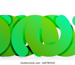 Circle geometric abstract background, colorful business or technology design for web. Paper round shapes - rings, geometric 3d style texture, banner