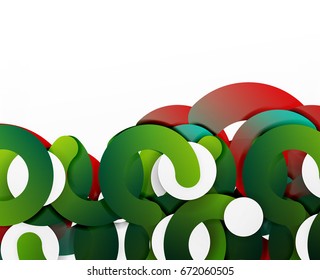 Circle geometrische abstrakte Hintergrund, bunter Business oder Technologie Design für Web. Rundformen aus Papier - Ringe, geometrische 3D-Struktur, Banner