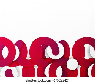 Circle geometrische abstrakte Hintergrund, bunter Business oder Technologie Design für Web. Rundformen aus Papier - Ringe, geometrische 3D-Struktur, Banner