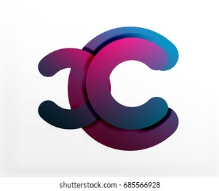 Antecedentes abstractos geométricos en círculo, negocios coloridos o diseño tecnológico para la web. Formas redondeadas de papel - anillos, textura geométrica de estilo 3d, pancarta