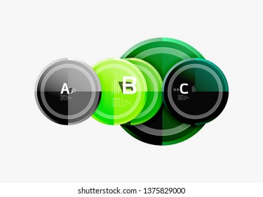 Circle geometric abstract background template for web banner, business presentation, branding, wallpaper. Vector design
