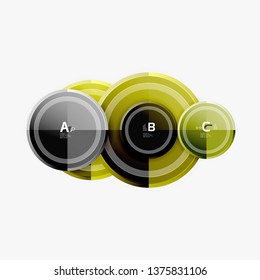 Circle geometric abstract background template for web banner, business presentation, branding, wallpaper. Vector design
