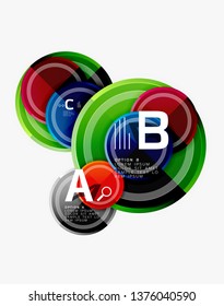 Plantilla de fondo abstracto geométrico circular para banner web, presentación de negocios, marca, fondo de pantalla. Diseño de vectores