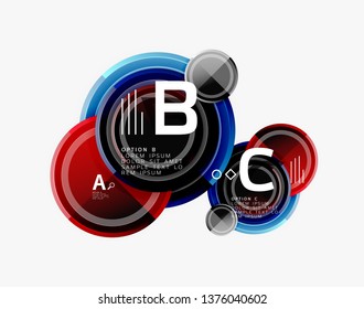 Circle geometric abstract background template for web banner, business presentation, branding, wallpaper. Vector design