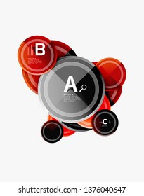 Circle geometric abstract background template for web banner, business presentation, branding, wallpaper. Vector design