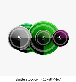 Circle geometric abstract background template for web banner, business presentation, branding, wallpaper. Vector design