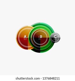 Circle geometric abstract background template for web banner, business presentation, branding, wallpaper. Vector design