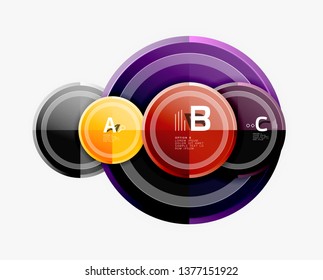 Plantilla de fondo abstracto geométrico circular para banner web, presentación de negocios, marca, fondo de pantalla. Diseño de vectores
