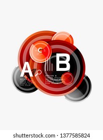 Circle geometric abstract background template for web banner, business presentation, branding, wallpaper. Vector design