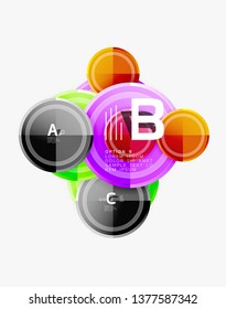 Circle geometric abstract background template for web banner, business presentation, branding, wallpaper. Vector design