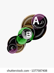 Circle geometric abstract background template for web banner, business presentation, branding, wallpaper. Vector design