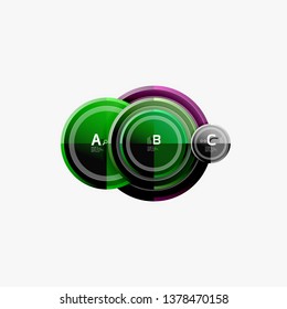 Circle geometric abstract background template for web banner, business presentation, branding, wallpaper. Vector design