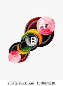 Circle geometric abstract background template for web banner, business presentation, branding, wallpaper. Vector design