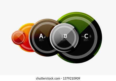 Modelo de plano de fundo abstrato geométrico círculo para banner web, apresentação de negócios, marca, papel de parede. Design vetorial