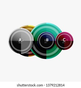 Plantilla de fondo abstracto geométrico circular para banner web, presentación de negocios, marca, fondo de pantalla. Diseño de vectores