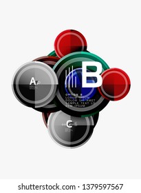 Circle geometric abstract background template for web banner, business presentation, branding, wallpaper. Vector design